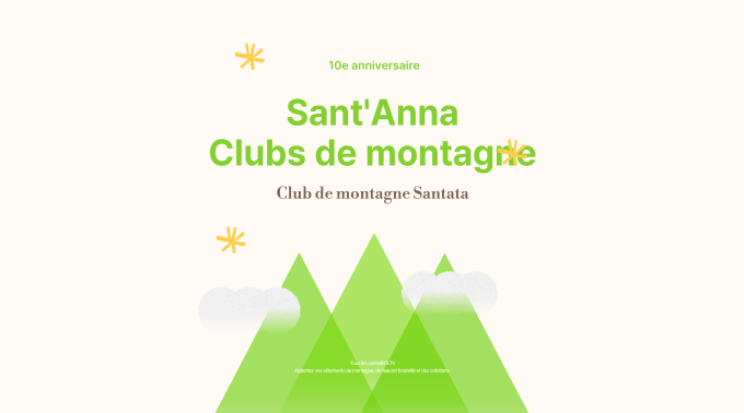Un club de montagne vif et jeune en jaune et chartreuse - MiriCanvas