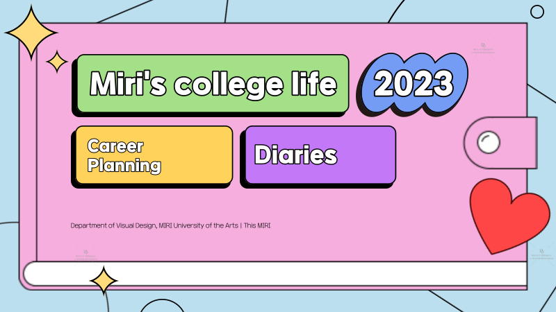Colorful shapes and collaborative college planning diary proposal ...