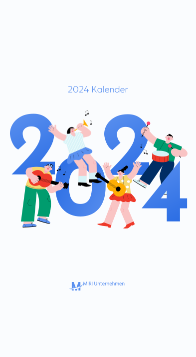 Motivationskalender mit energiegeladenen Illustrationen und positiven