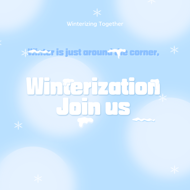 A minimalist, basic winterizing post in light blue and white - 미리캔버스