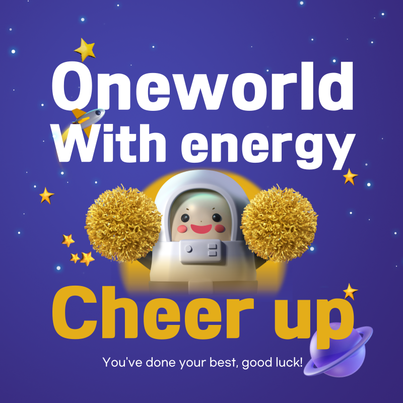An adorable navy and yellow test-taker cheer post - MiriCanvas