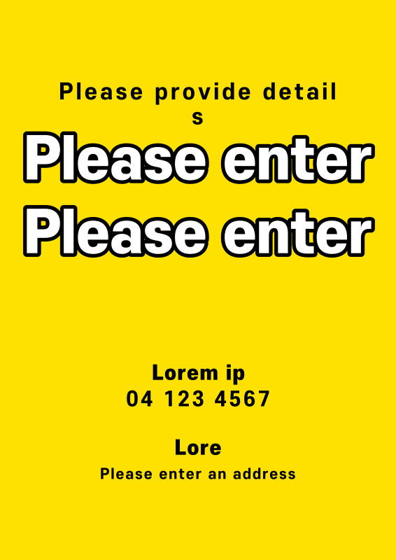 A simple storefront with yellow text - MiriCanvas