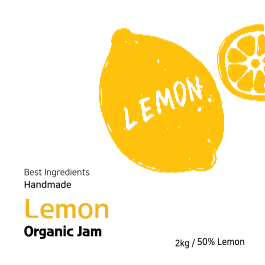 Lemon Homemade Jam Label - MiriCanvas