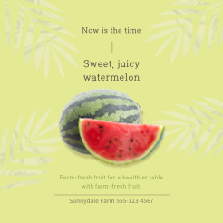 Farm-to-table watermelon sticker - MiriCanvas