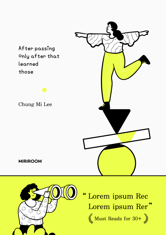 Simple white and yellow life lessons book cover - MiriCanvas