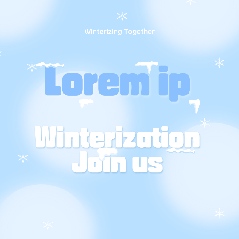 A minimalist, basic winterizing post in light blue and white - MiriCanvas