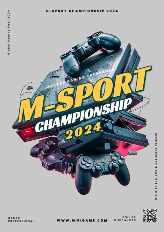 Green and Yellow Geometric Esports Championship flyer - MiriCanvas