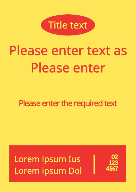 A simple storefront with shapes and text in yellow and red. - MiriCanvas