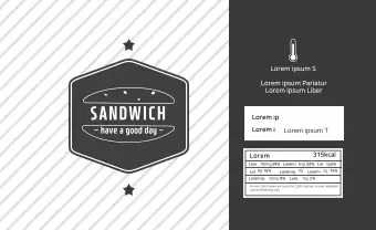 Gray Stripe Pattern Sandwich Food Label - MiriCanvas