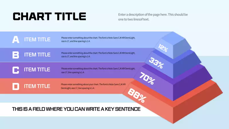 Clean, multi-colored pyramid chart infographics - MiriCanvas
