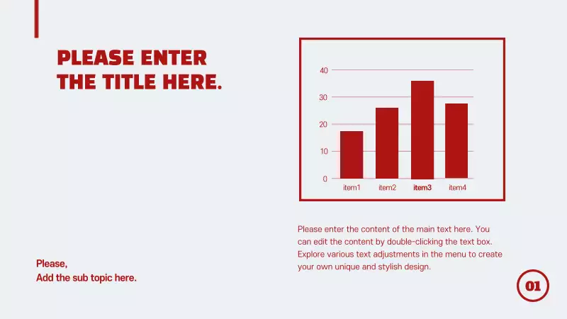 Red clean concept bar graph design - MiriCanvas