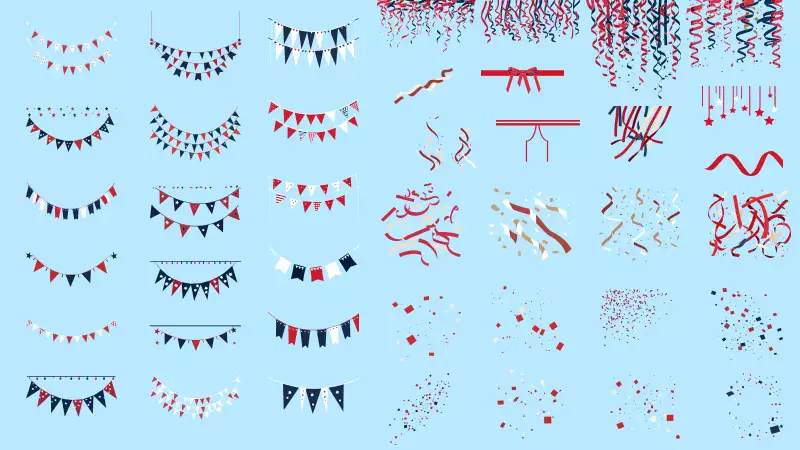 해피뉴이어 연말 파티 요소 컬렉션