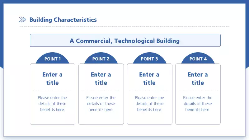 Modern builder's prospectus in blue and white - MiriCanvas