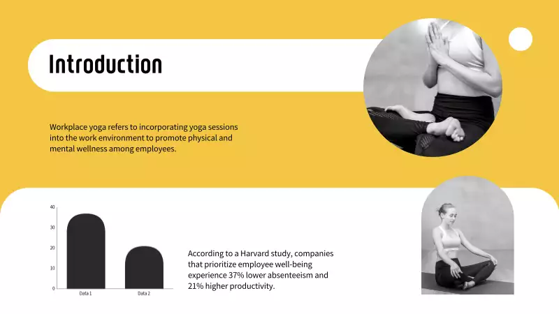 Yellow and Black Simple Yoga for Productive Work Instructions - MiriCanvas