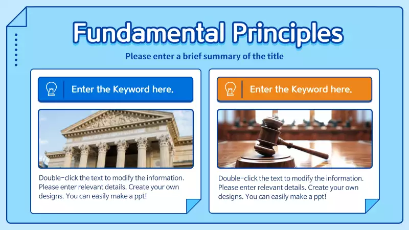 A simple Constitution Day lesson in white and blue - MiriCanvas