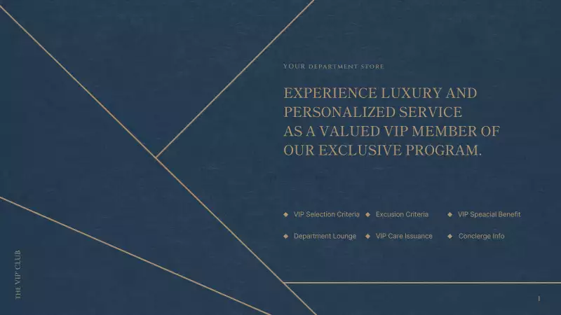 A luxurious department store VIP club in red and navy blue - MiriCanvas