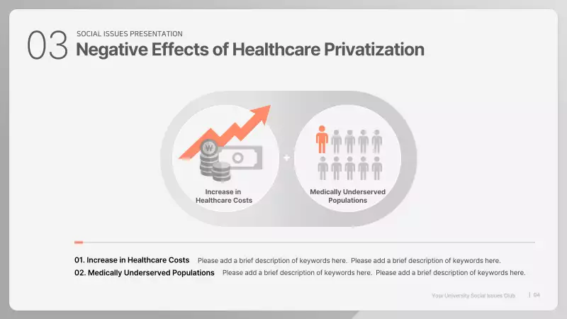 Blue Simple Presentation for Healthcare Privatization Debate - MiriCanvas