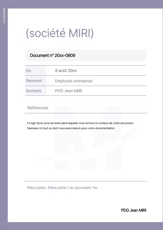 Suite de modèles de documents d'entreprise simples en mauve et blanc ...