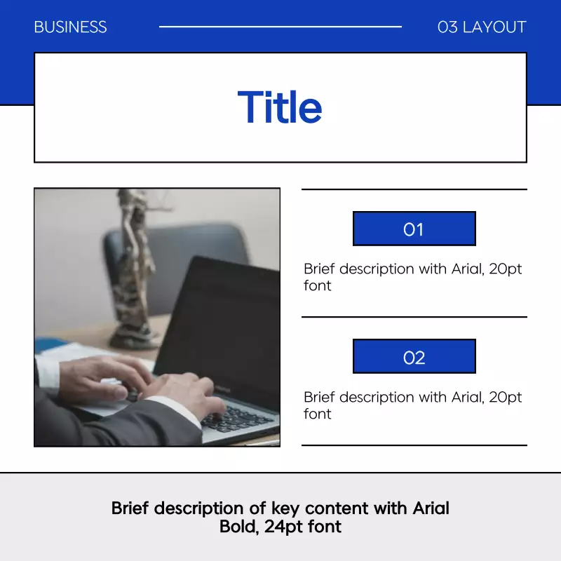 A simple blue and gray business prospectus - MiriCanvas
