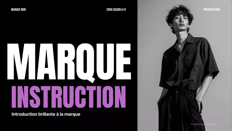 Une déclaration de marque simple en noir et violet - MiriCanvas