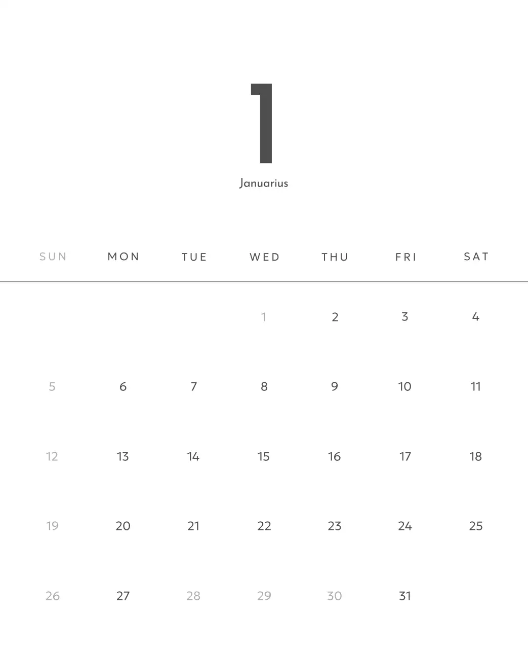 깔끔하고 도시적인 느낌의 사진 달력