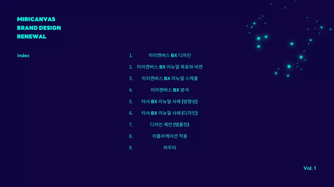 남색의 심플한 브랜드 리뉴얼 제안서