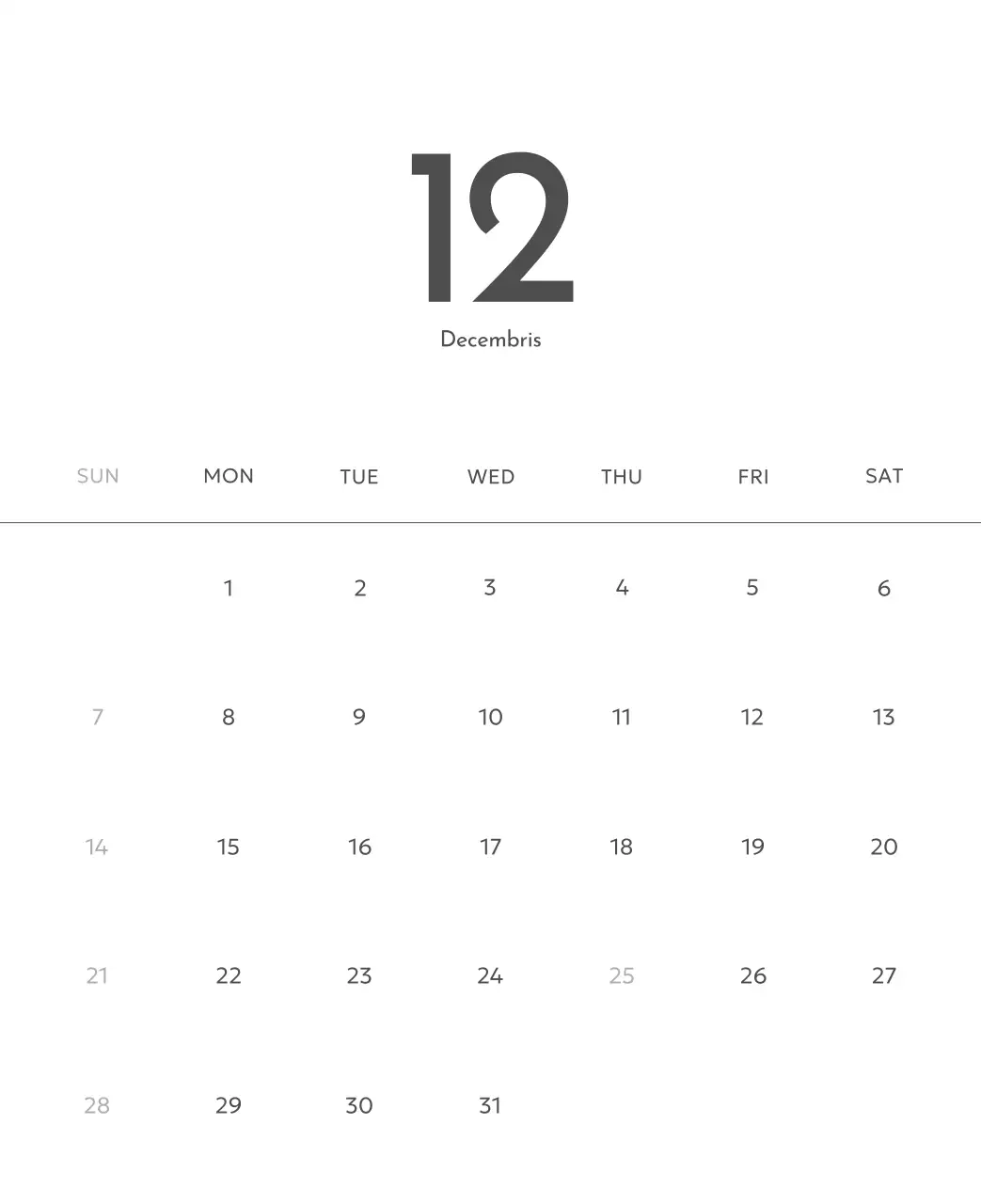 깔끔하고 도시적인 느낌의 사진 달력