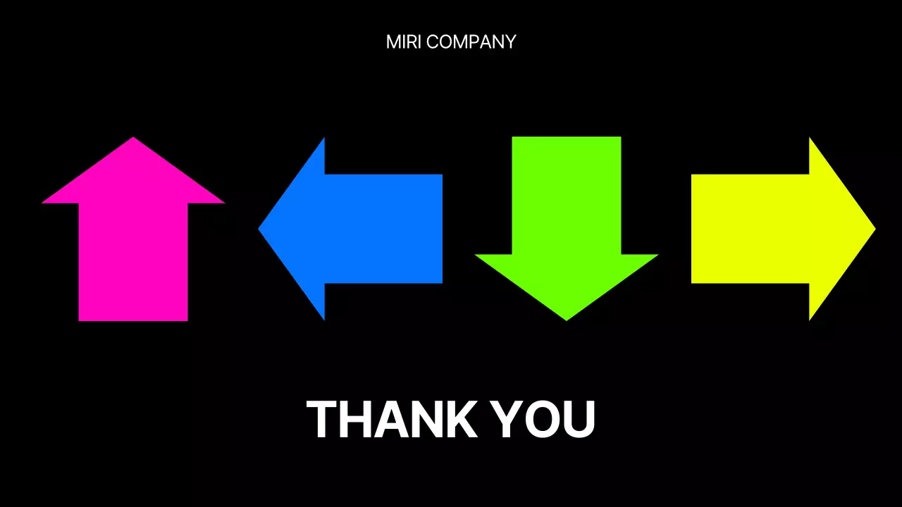 네온컬러의 심플한 화살표를 이용한 보고서