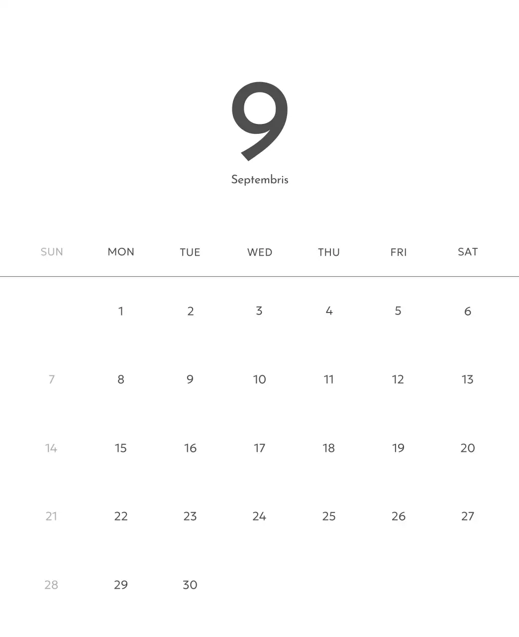 깔끔하고 도시적인 느낌의 사진 달력