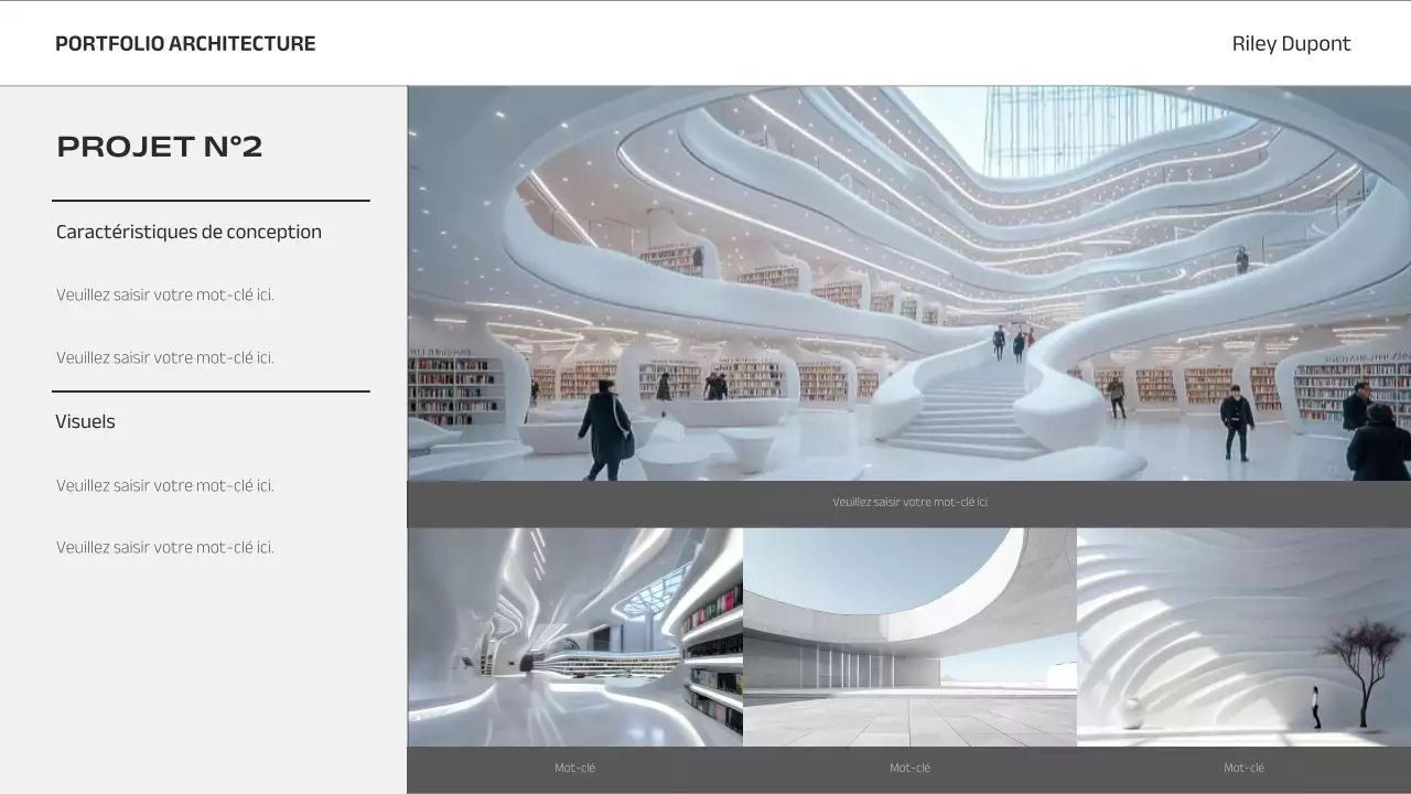 portfolio d'architecture minimaliste grise