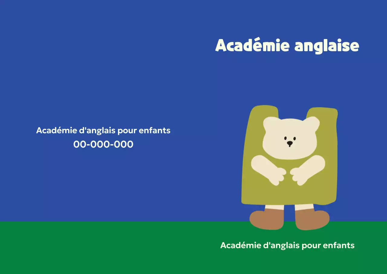Annonce pour l'enseignement de l'anglais