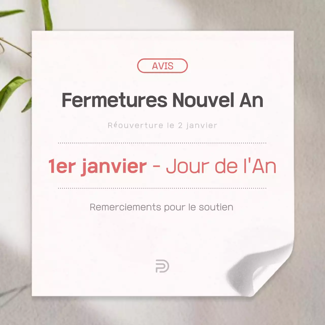 Guide du Nouvel An par défaut beige