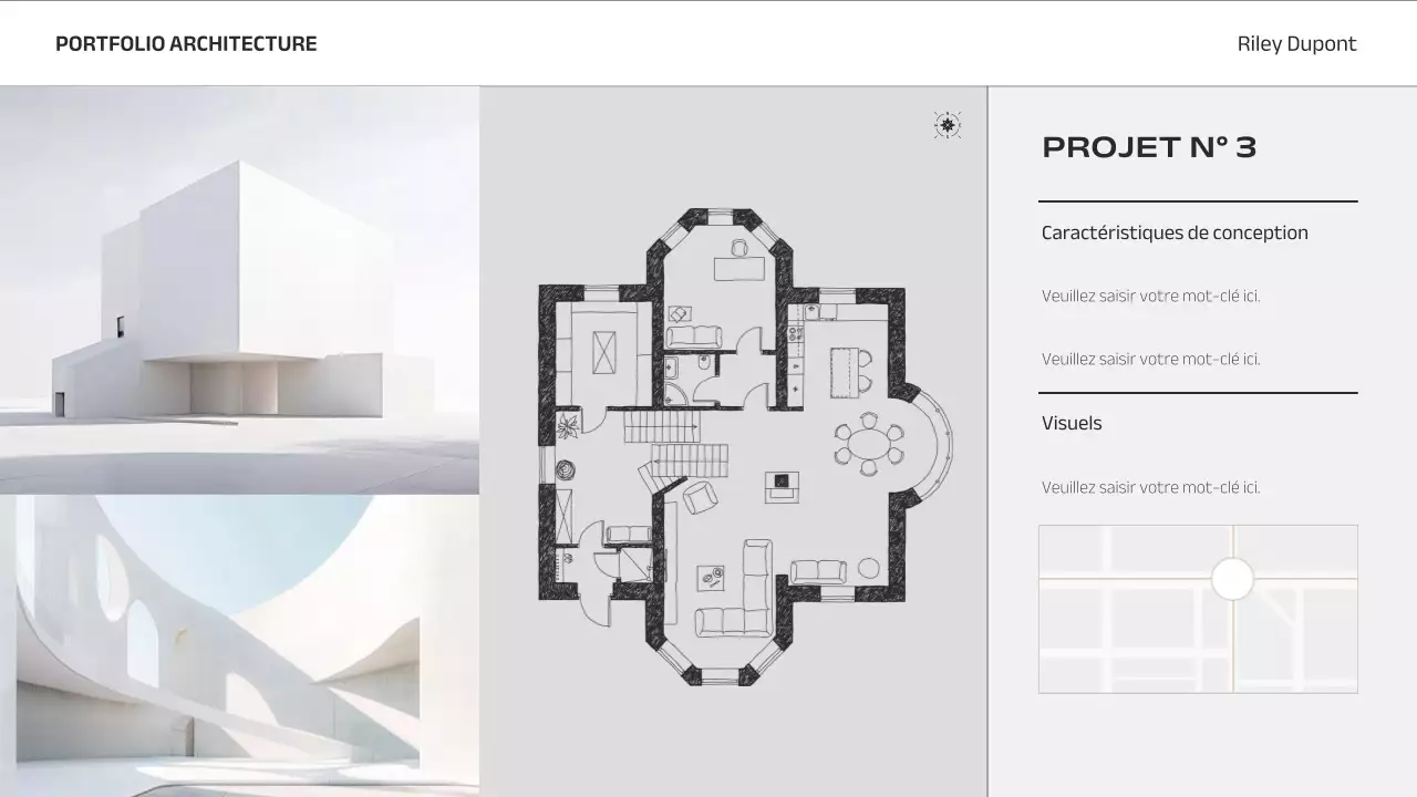 portfolio d'architecture minimaliste grise