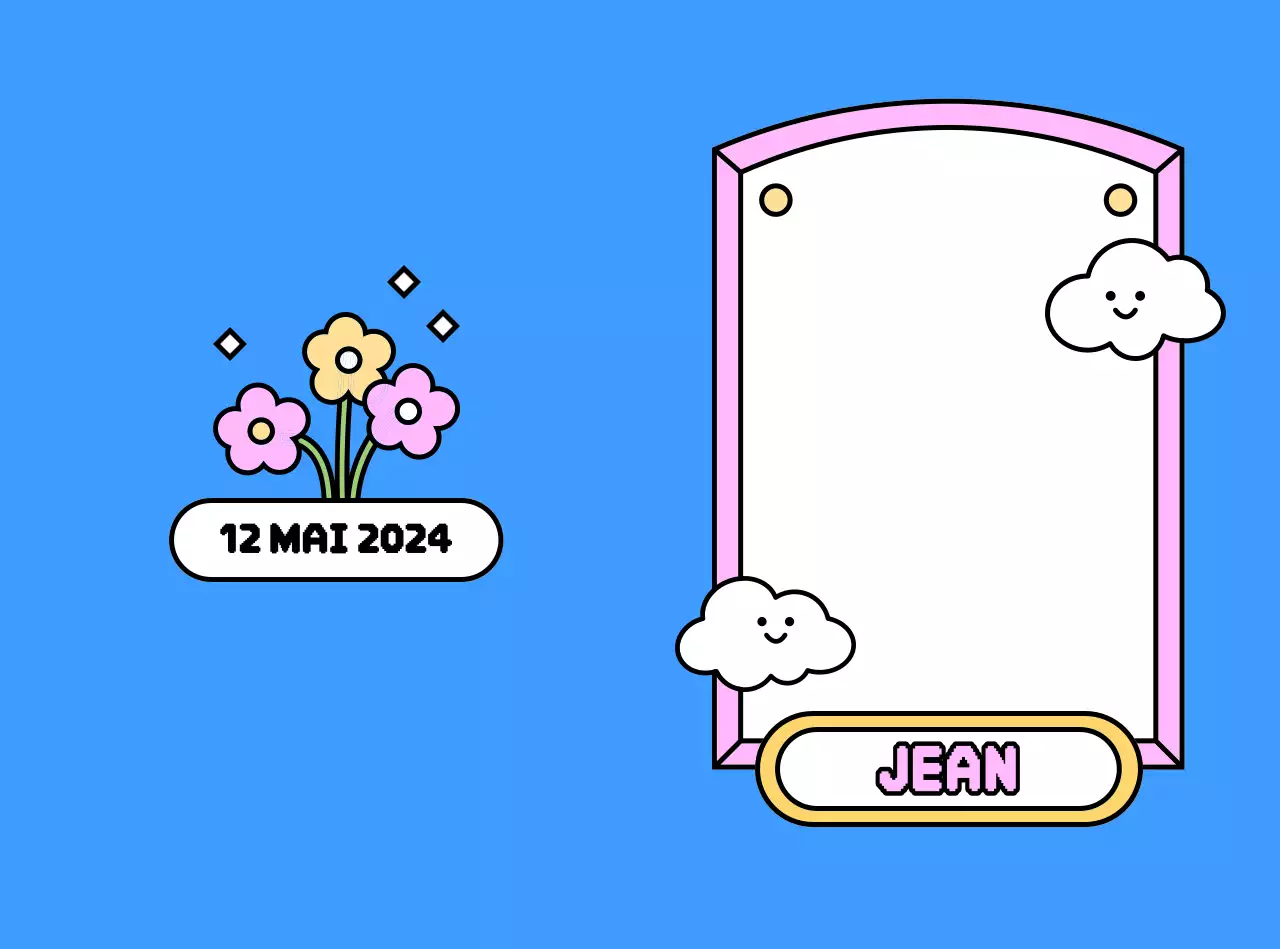 Invitations d'anniversaire avec de jolies illustrations et des cadres adorables