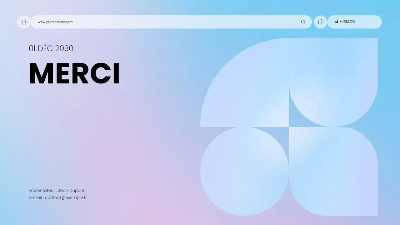 plan d'affaires blue modern