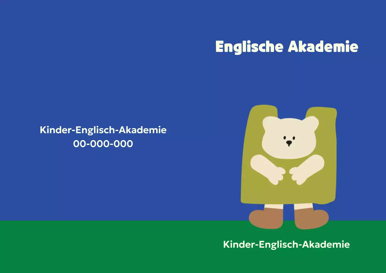 Blue Cosy English Teaching Ad