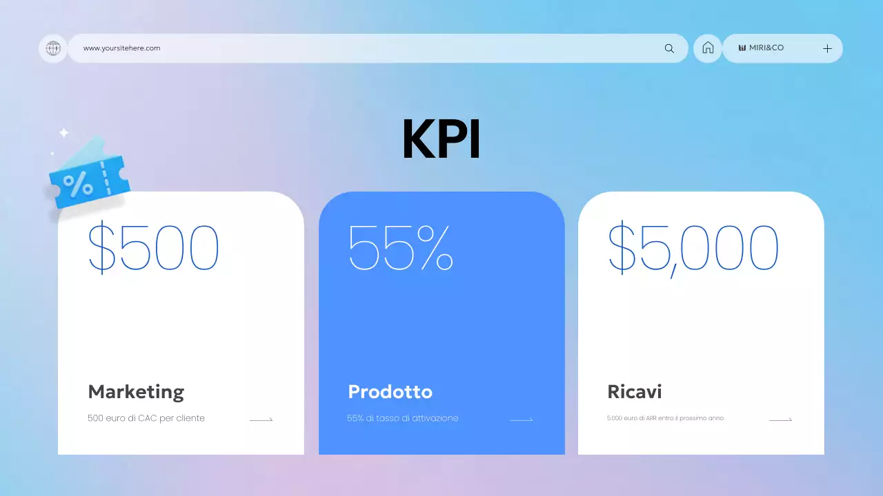 piano aziendale blu moderno