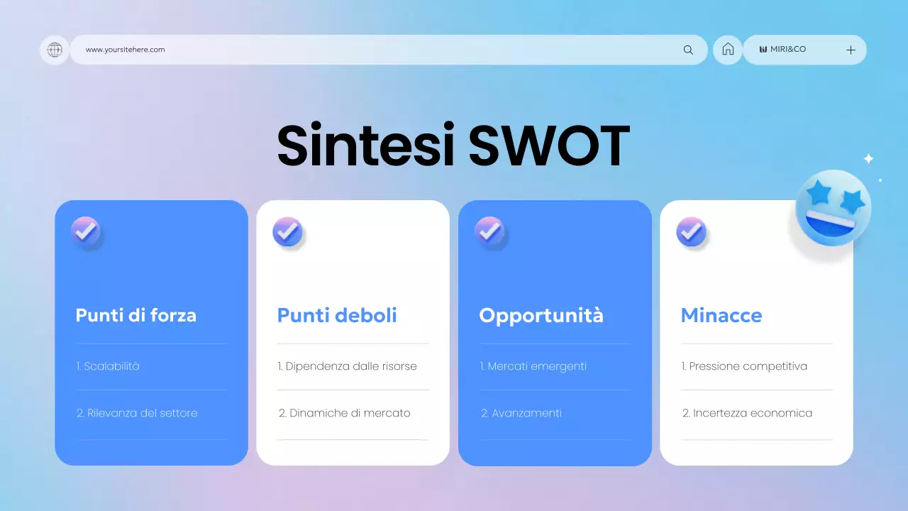 piano aziendale blu moderno