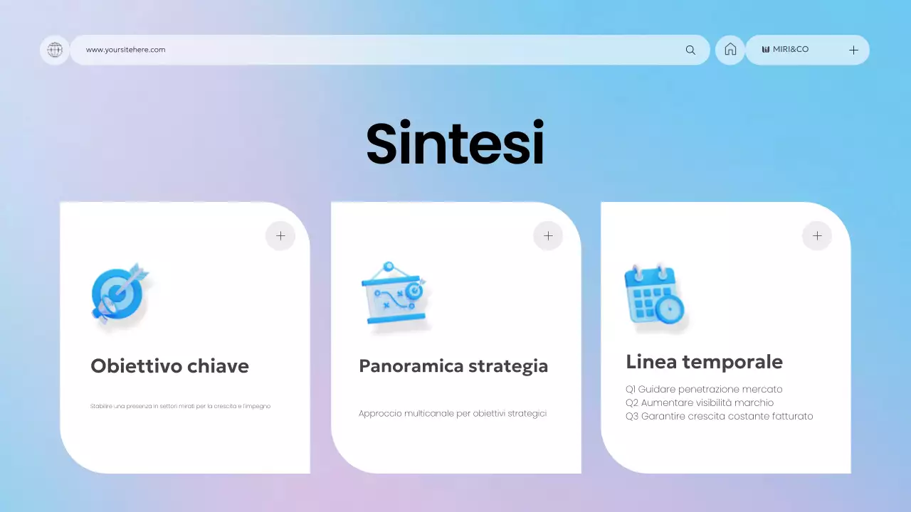 piano aziendale blu moderno