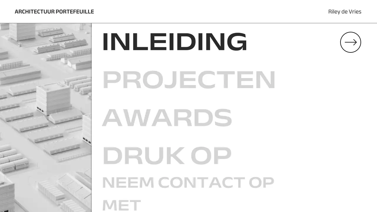 portfolio grijze minimalistische architectuur
