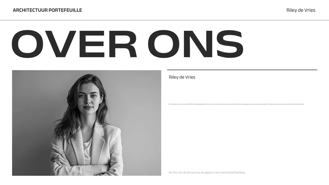 portfolio grijze minimalistische architectuur