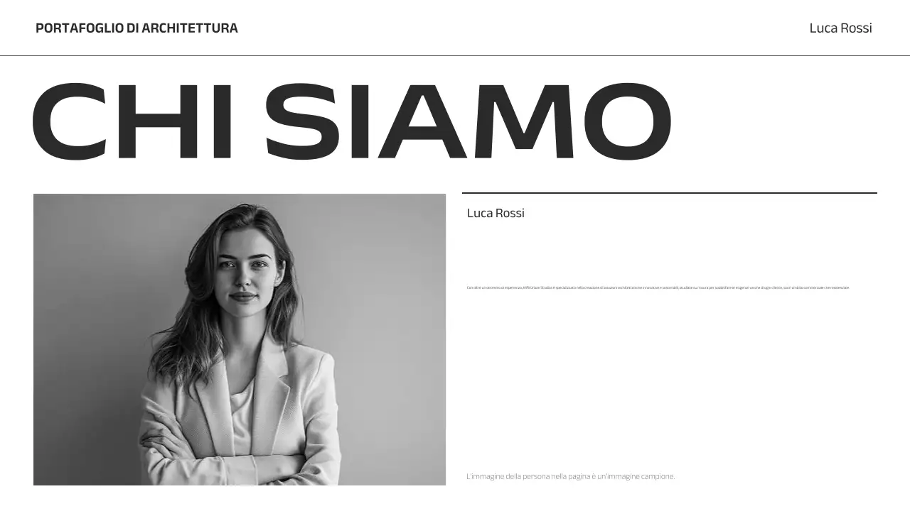 portfolio di architettura minimalista grigia