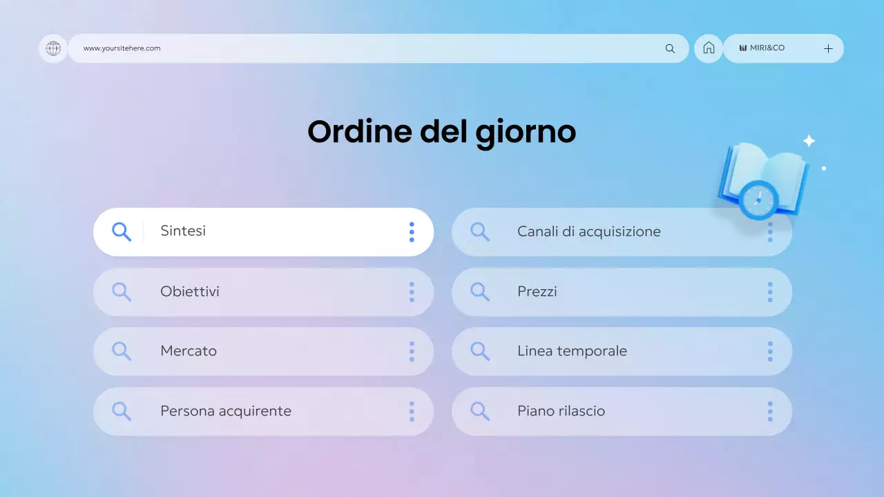 piano aziendale blu moderno