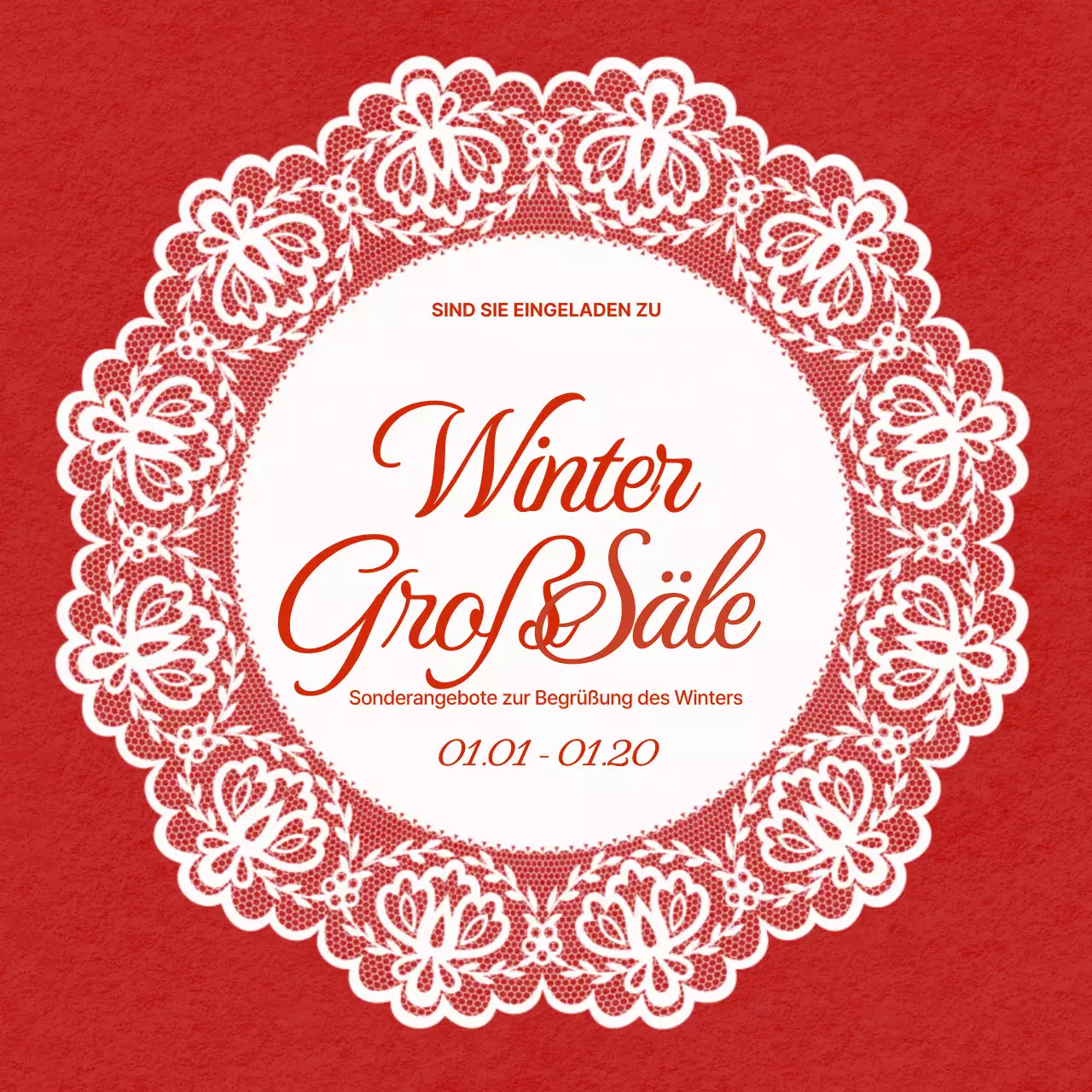 Red Vintage Sale Veranstaltung