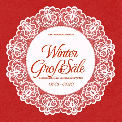 Red Vintage Sale Veranstaltung