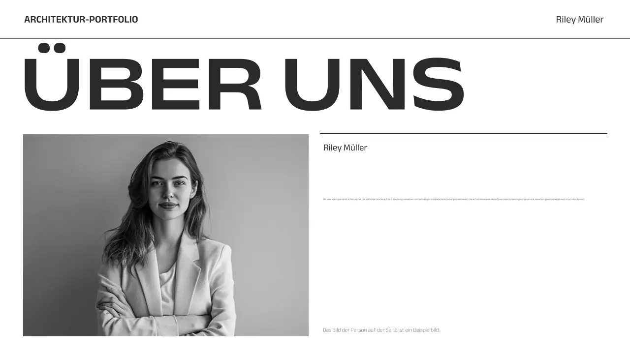 graues minimalistisches Architektur-Portfolio