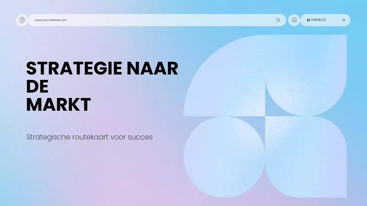 blauw modern ondernemingsplan