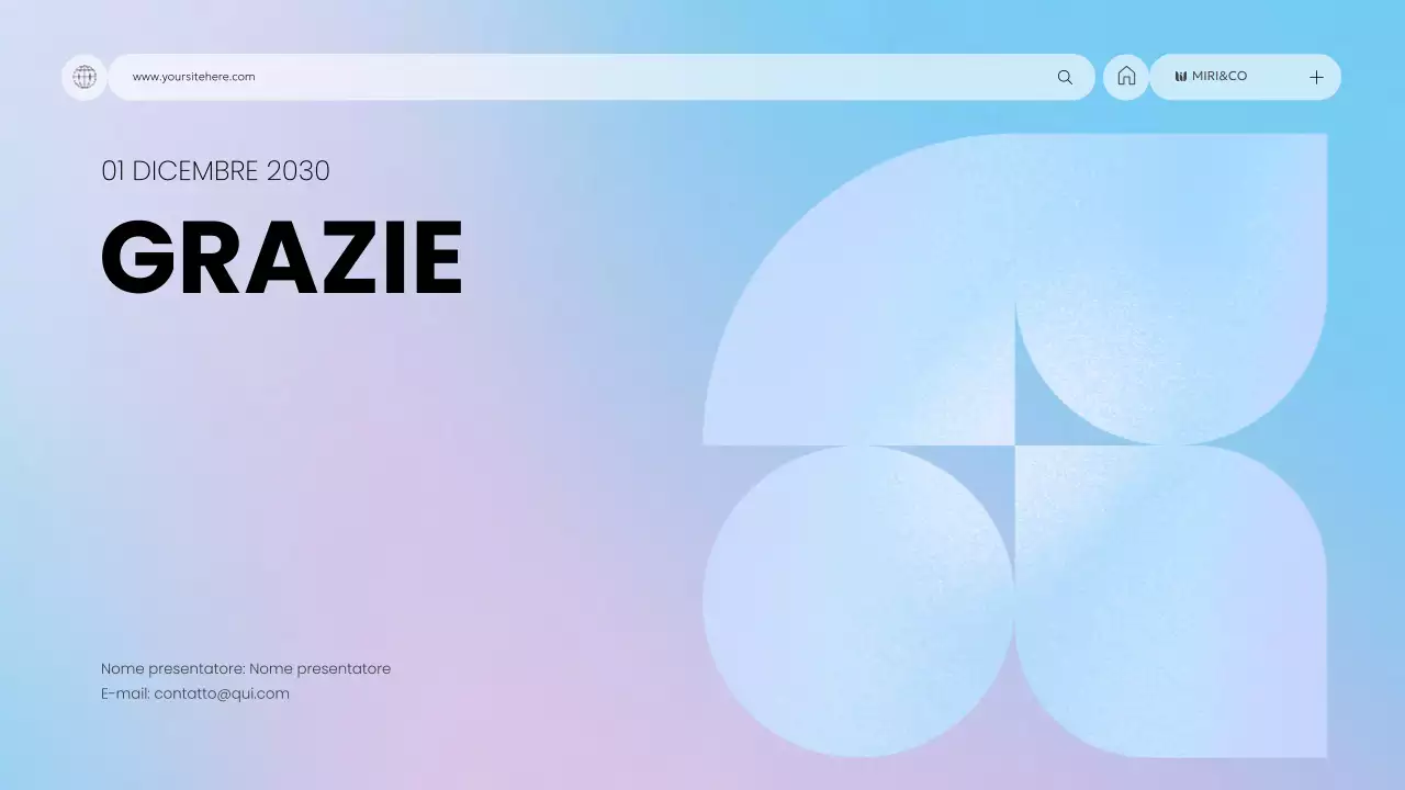 piano aziendale blu moderno