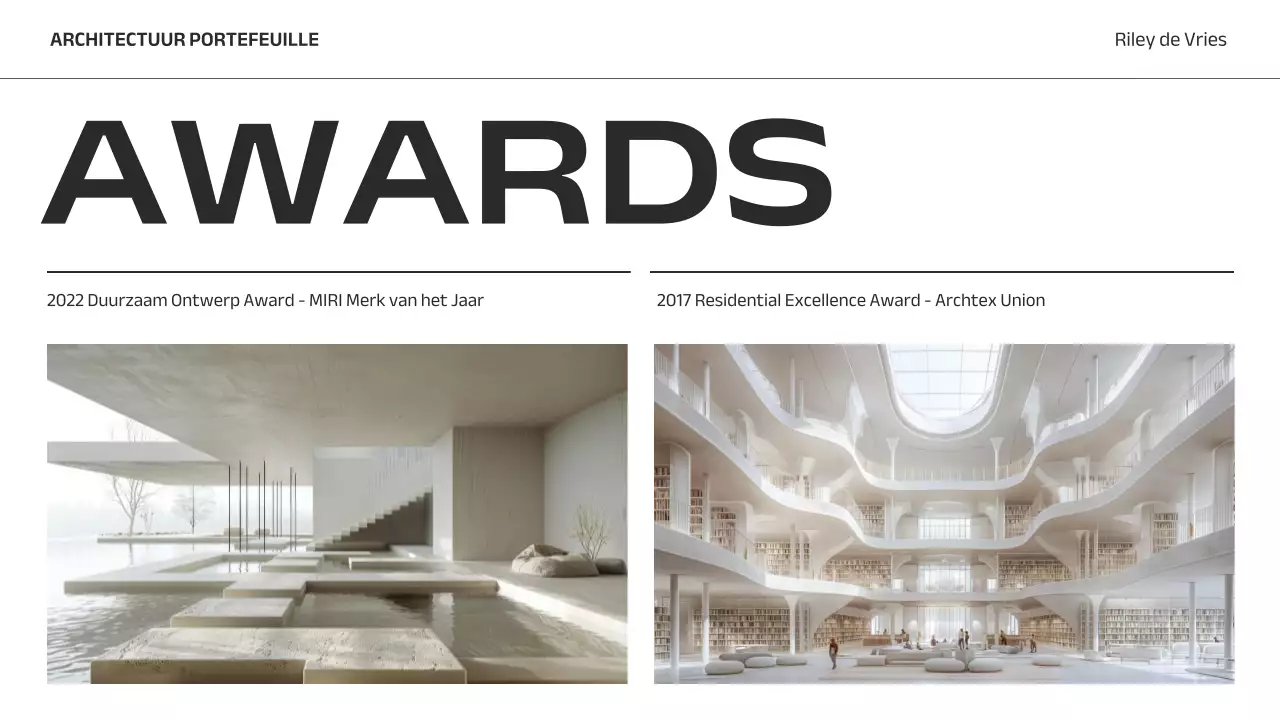 portfolio grijze minimalistische architectuur