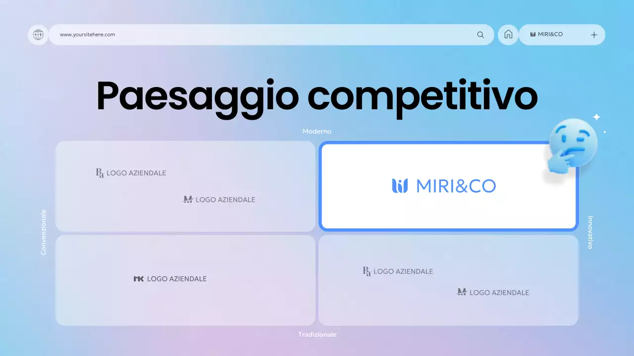 piano aziendale blu moderno